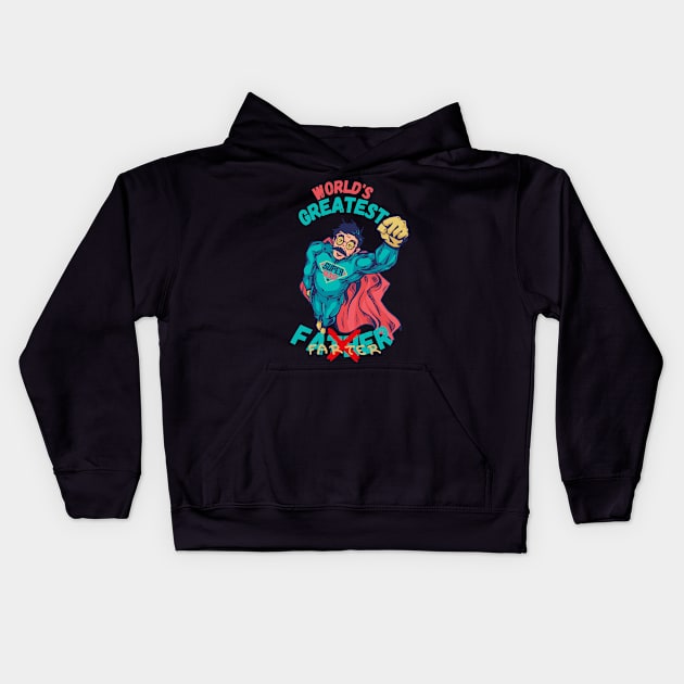 World's Greatest Father Kids Hoodie by maxdax